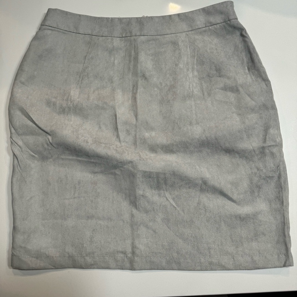 Boohoo Gray Midi Pencil Skirt